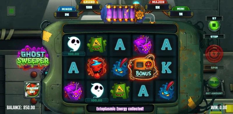 Ghost Sweeper - Escala de energía ectoplásmica en el momento de la activación